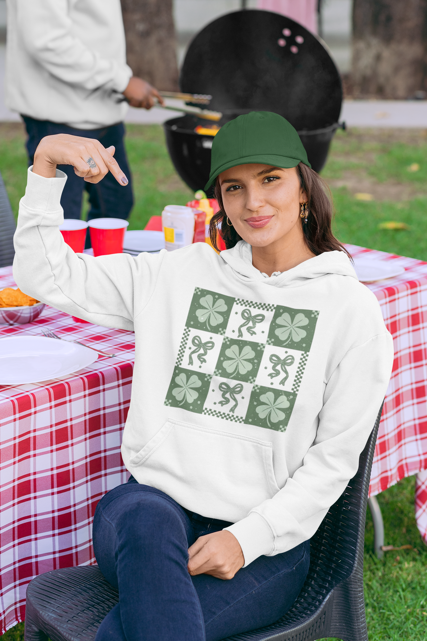St. Patrick's Day Bows & Clovers Sweatshirt Crewneck