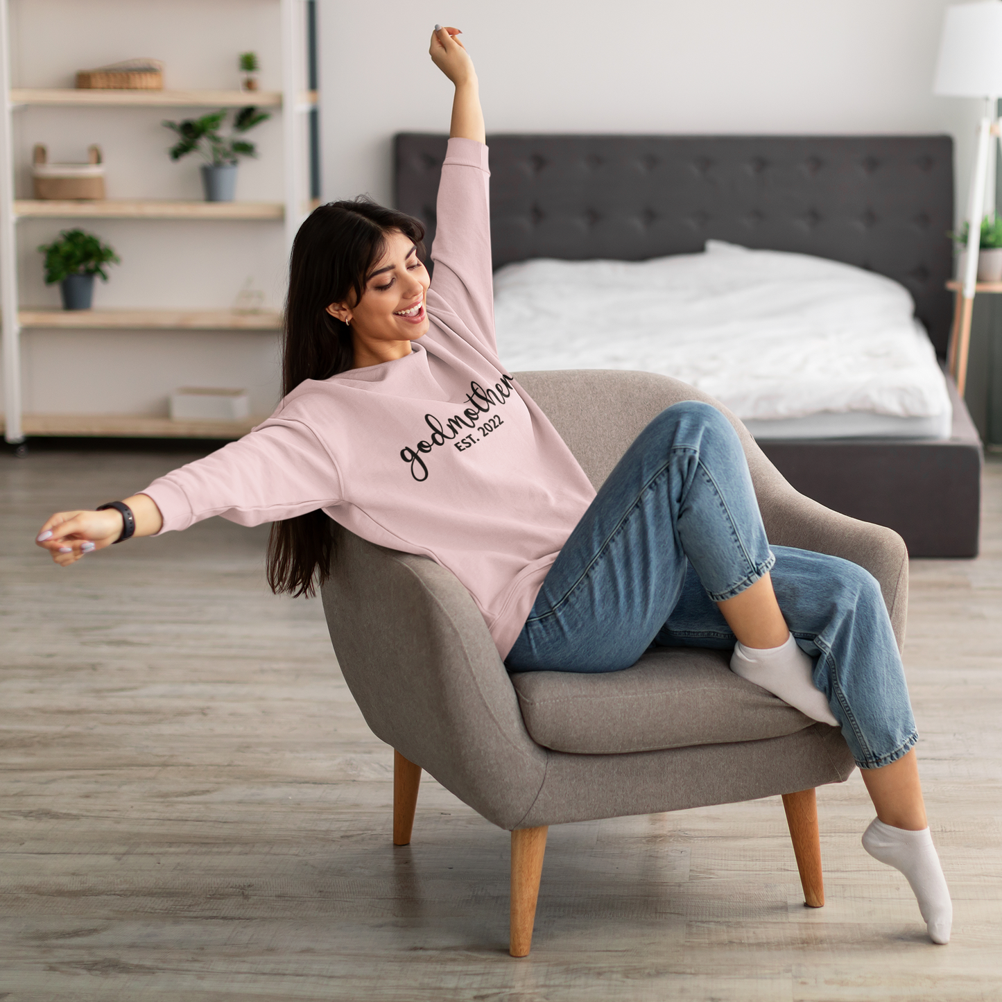 Godmother EST. 2025 Crewneck Sweatshirt