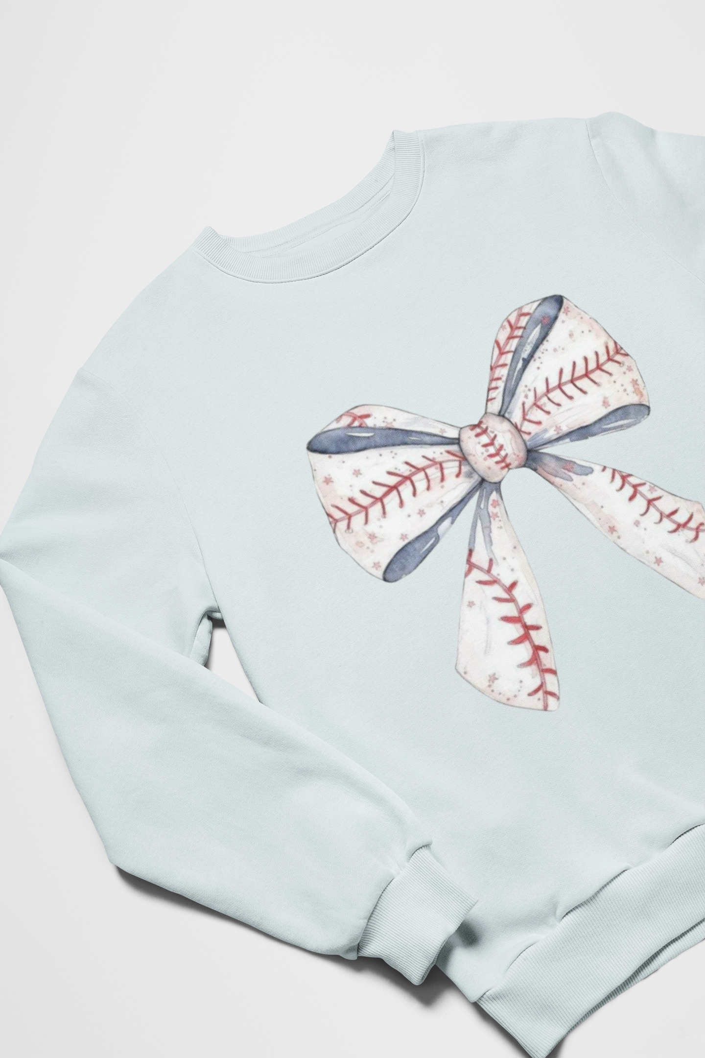 Baseball Bow Crewneck Sweatshirt