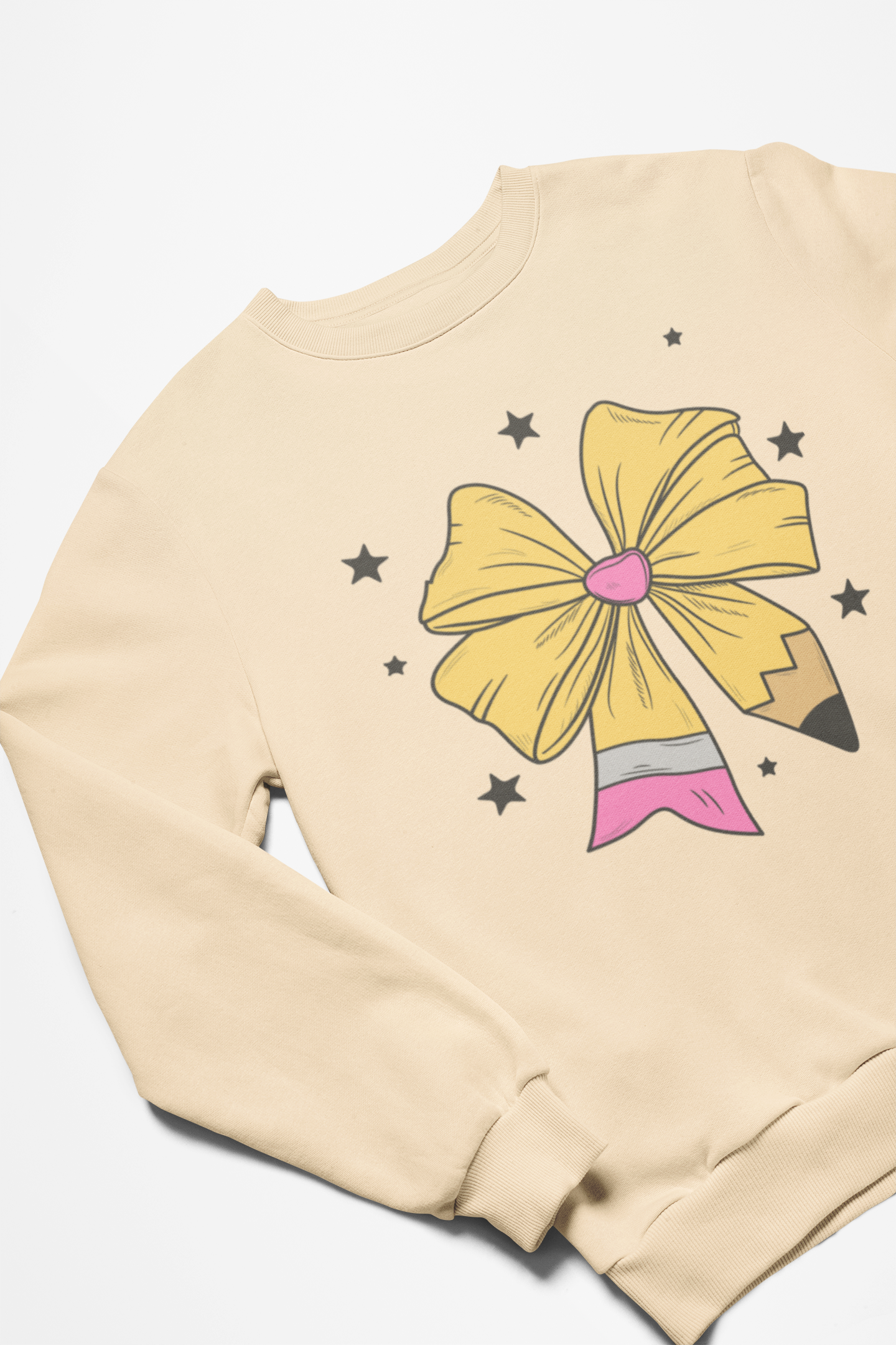 Pencil Bow Crewneck Sweatshirt