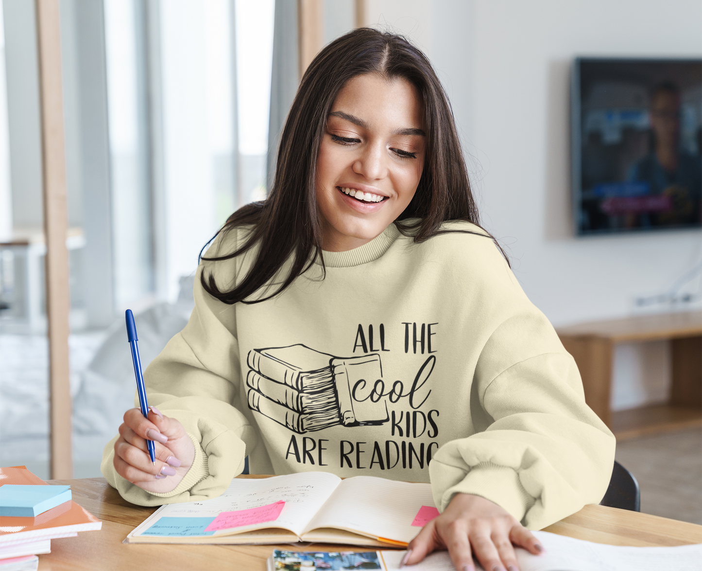 All The Cool Kids Are Reading Crewneck Sweatshirt