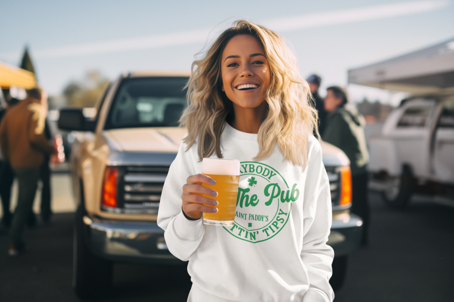 Everybody in the Club Gettin' Tipsy Crewneck Sweatshirt