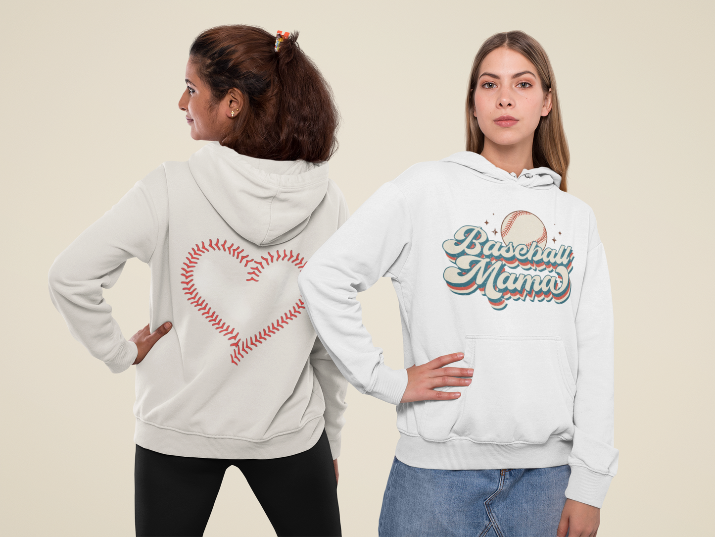 Vintage Mom Baseball Hoodie
