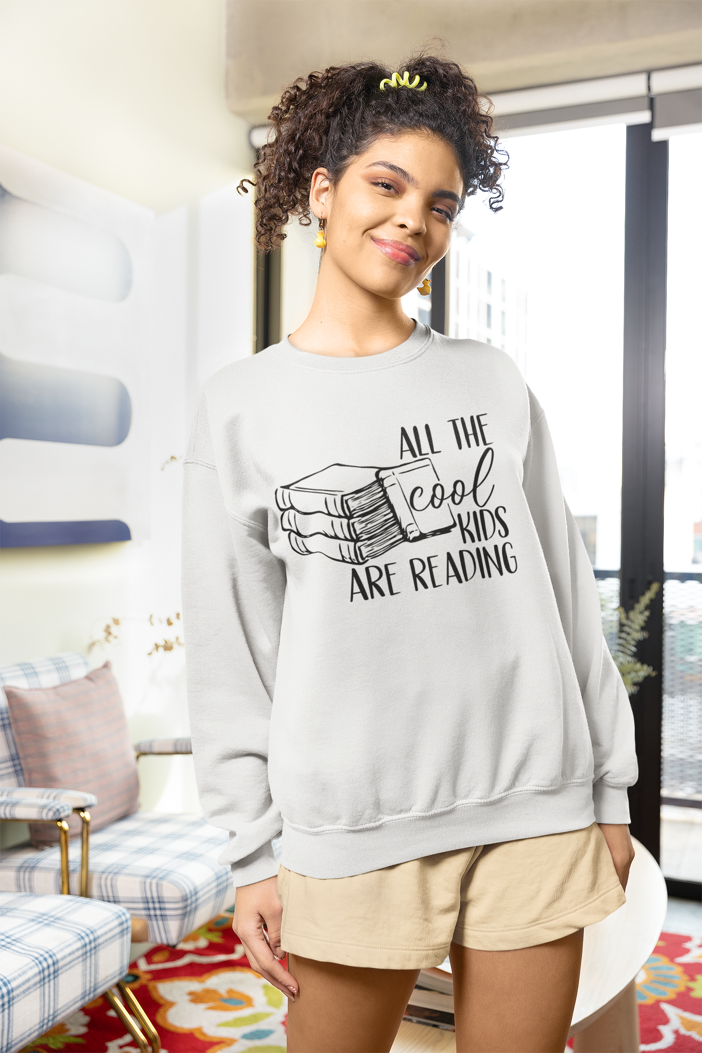All The Cool Kids Are Reading Crewneck Sweatshirt