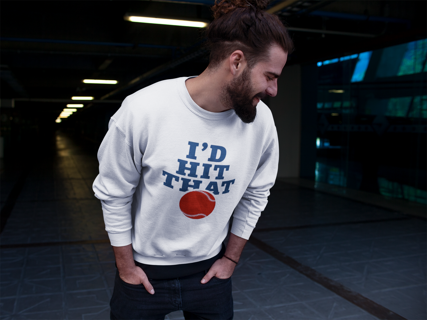 I'd Hit That Baseball Crewneck Sweatshirt