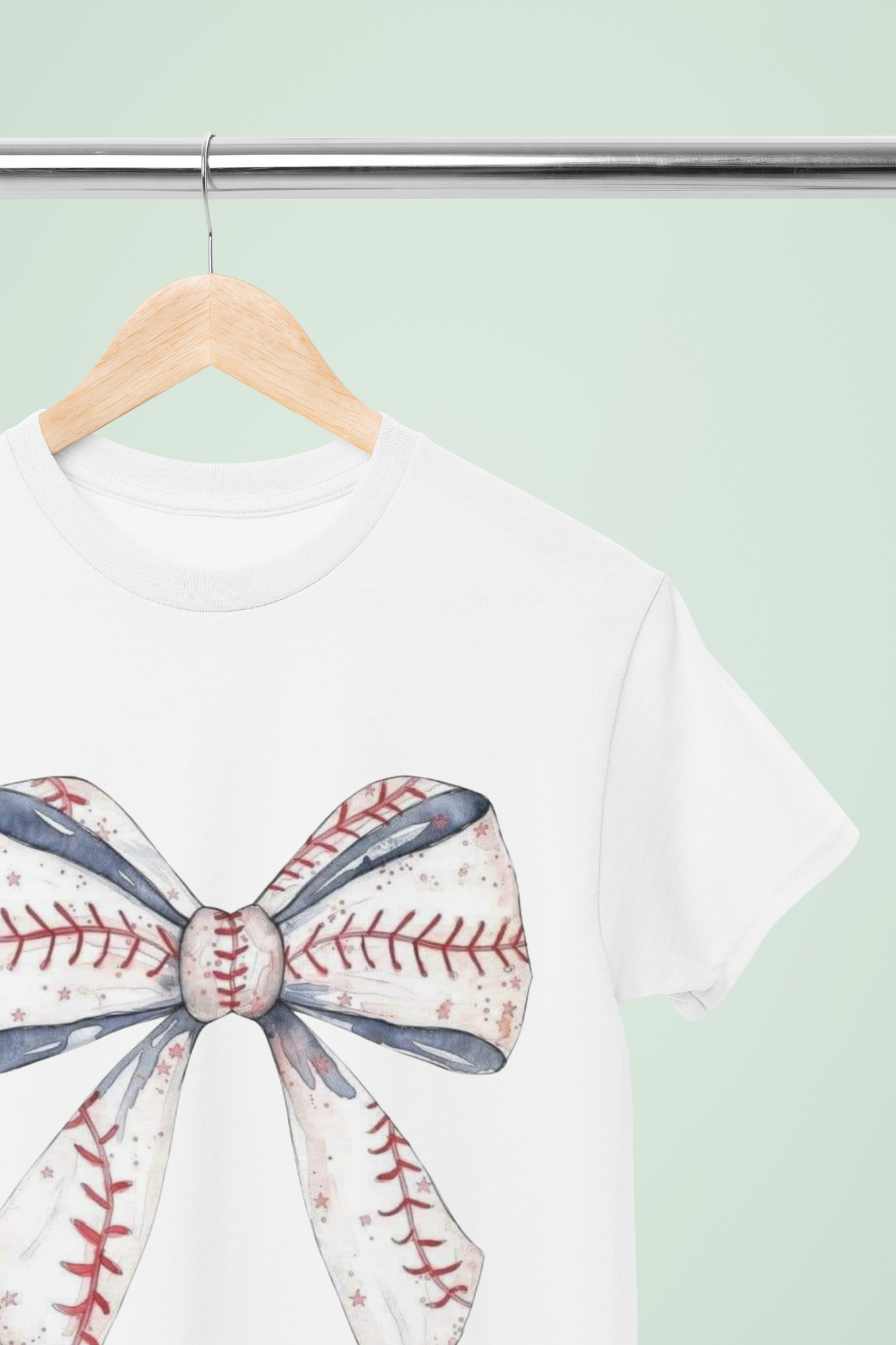Bow Baseball Mom Tee Shirt