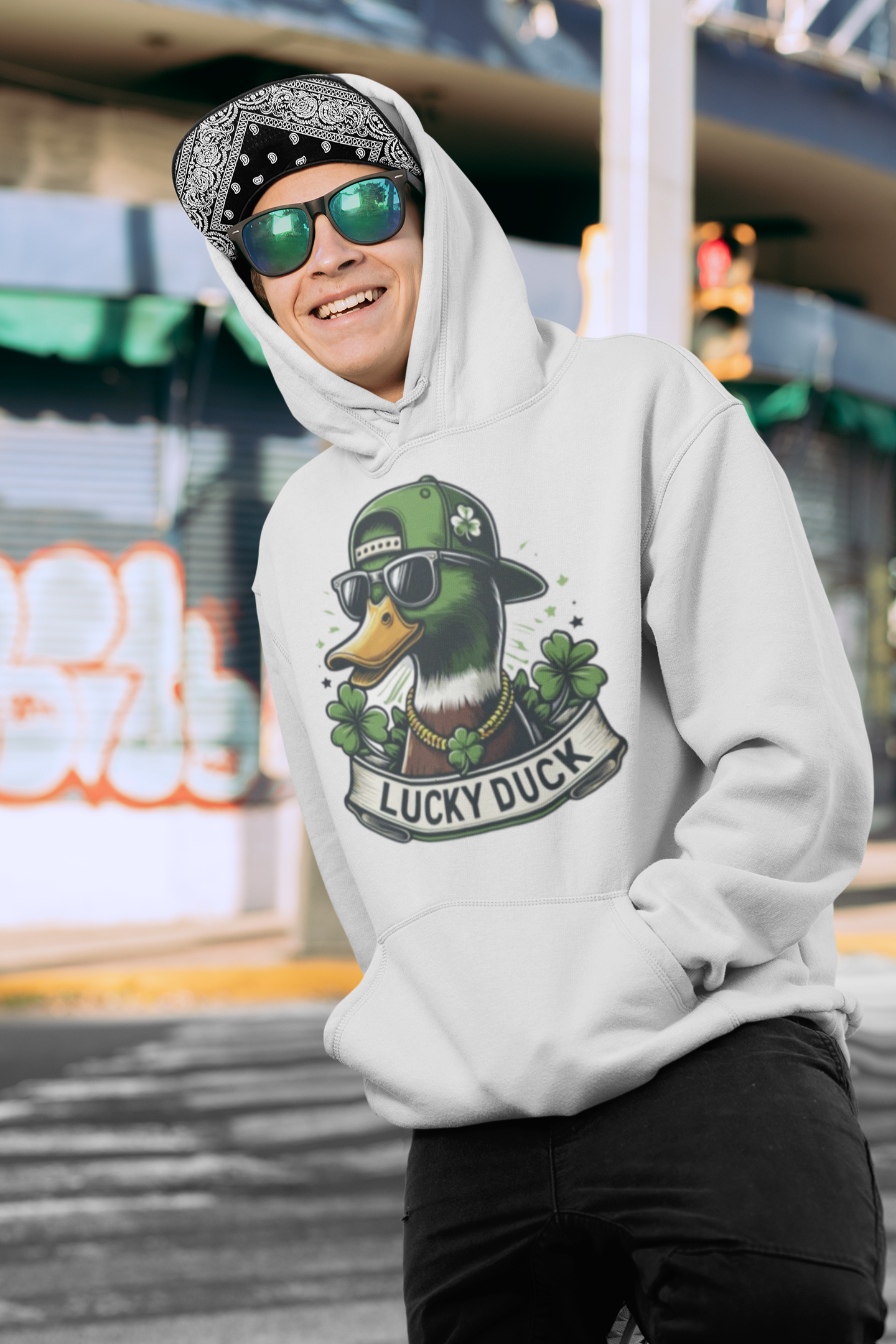 Lucky Duck Hoodie - St. Patrick's Day